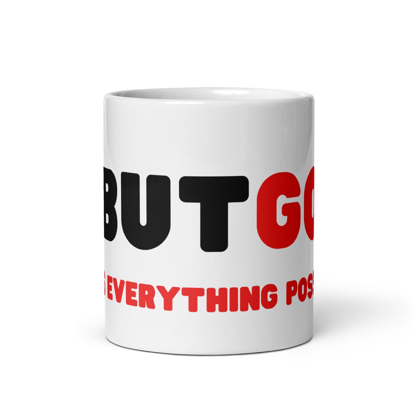 White glossy mug