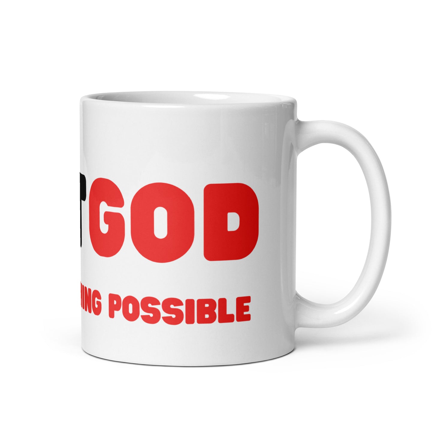 White glossy mug