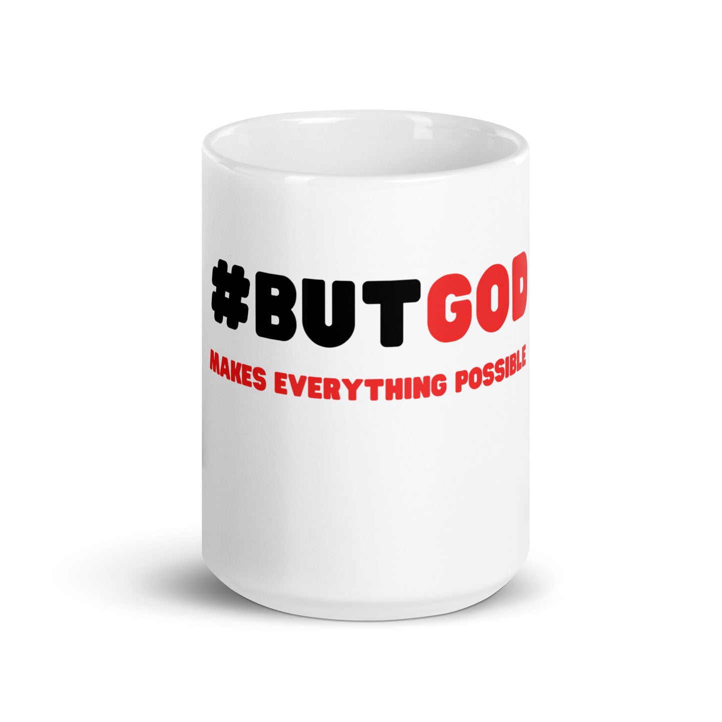 White glossy mug