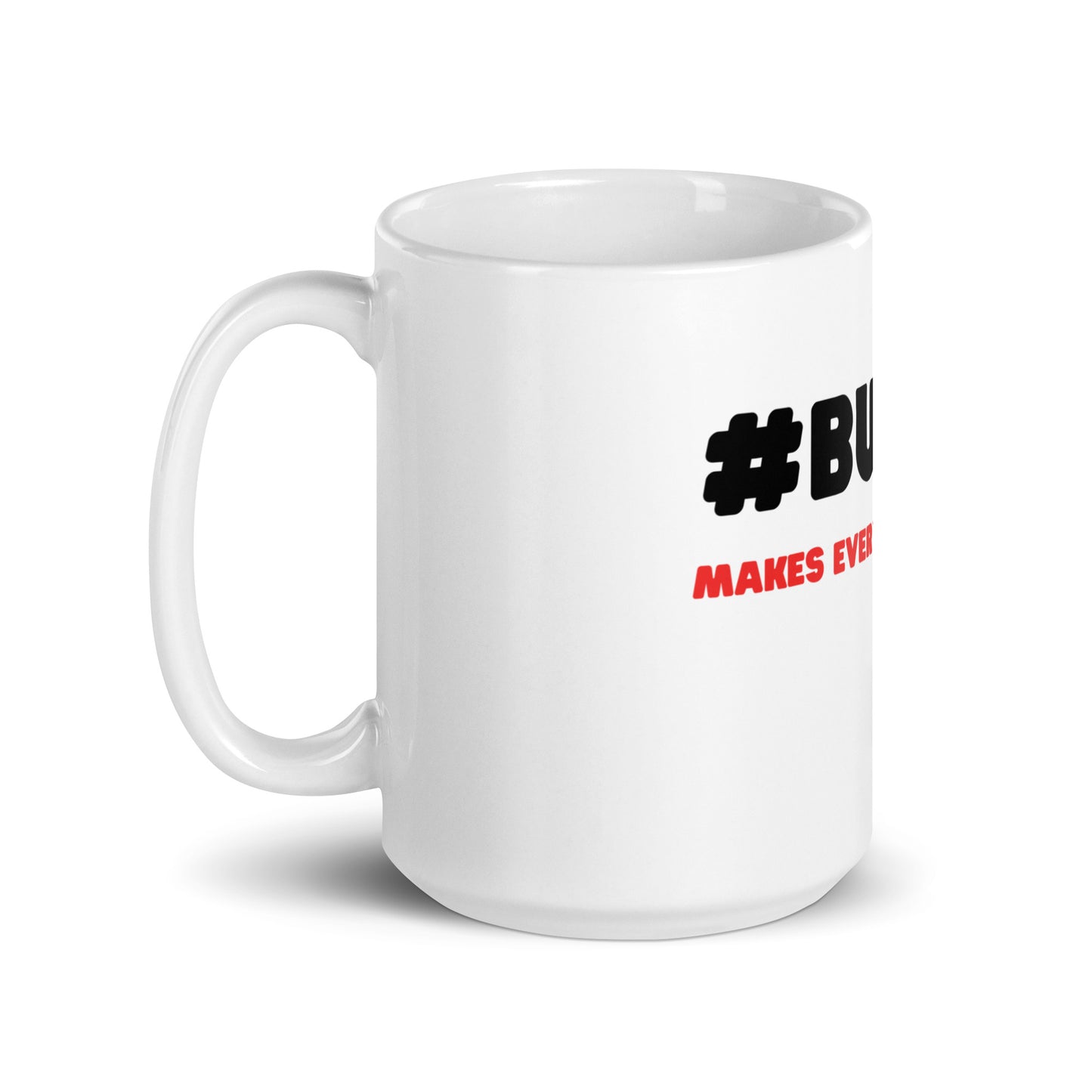 White glossy mug