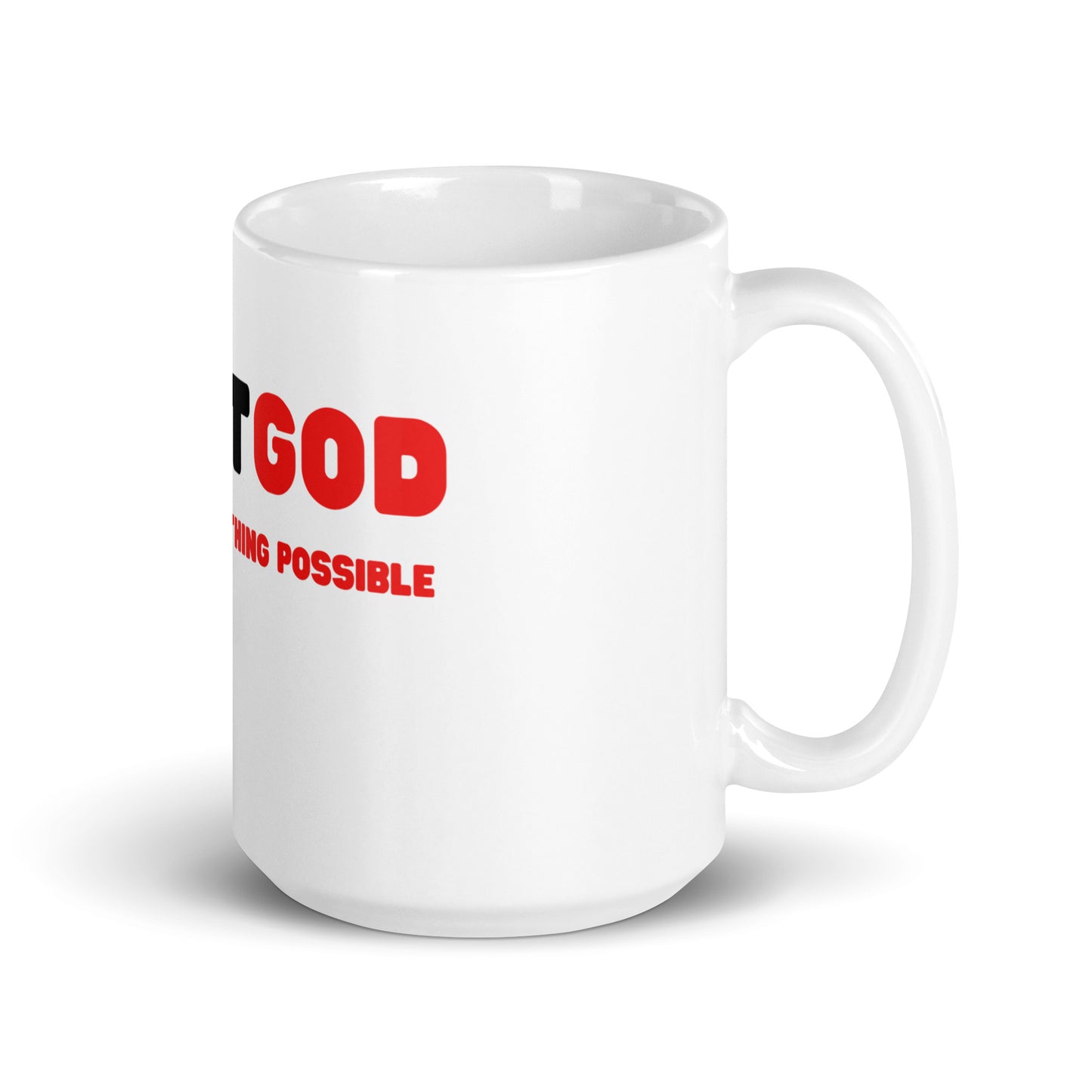White glossy mug