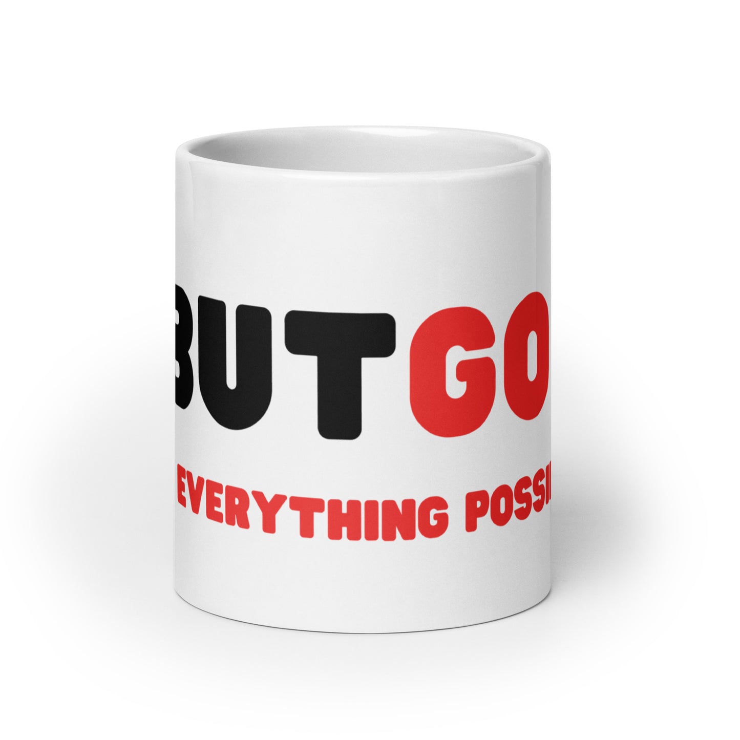White glossy mug