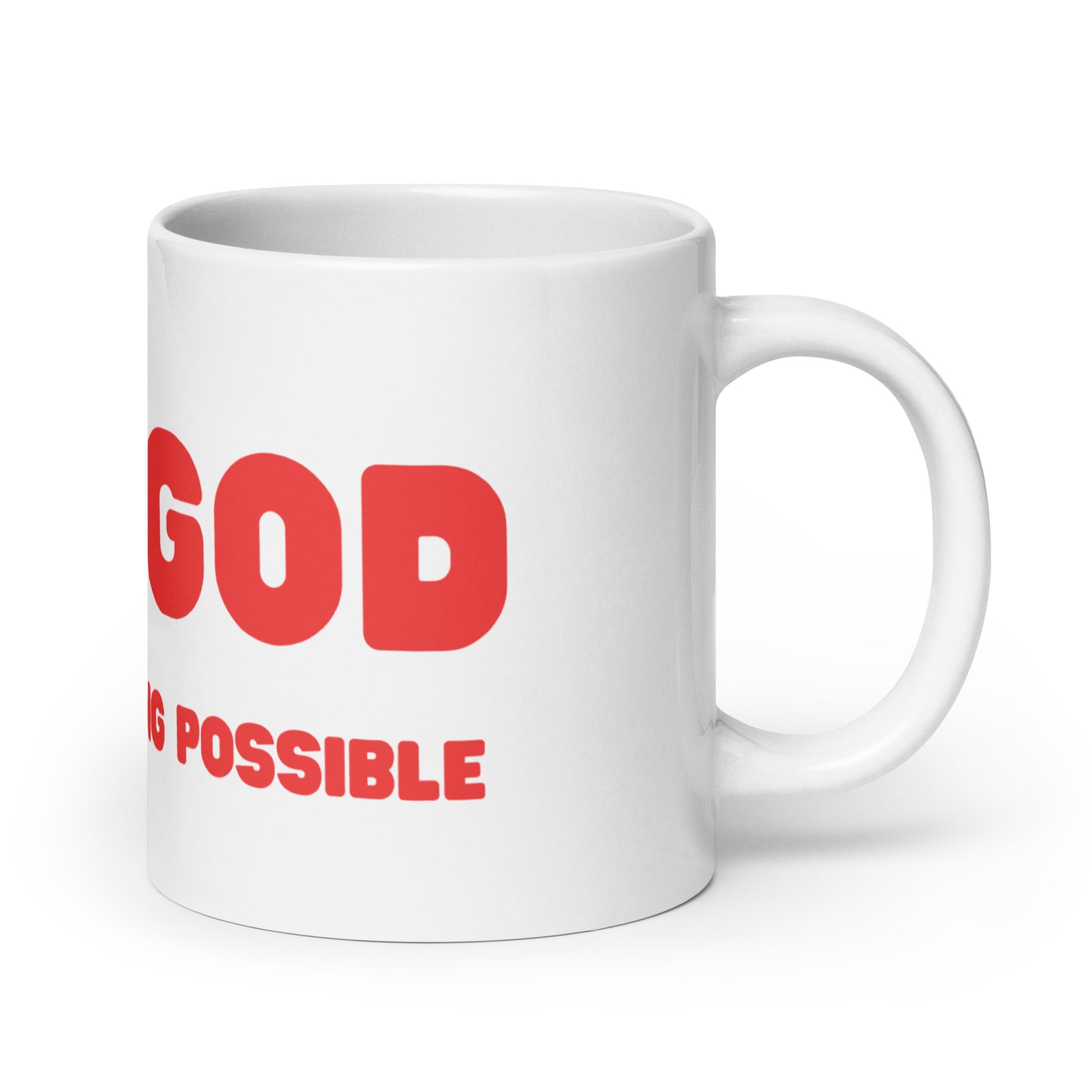 White glossy mug